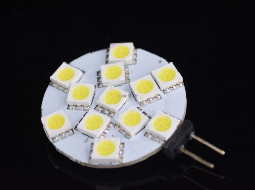 10pcs g4 white 12-5050 smd led bulb lamp super bright ac/dc 12~24v for sale