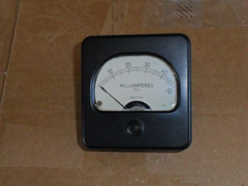 VINTAGE WESTON Amp METER 0-50mA MODEL 301