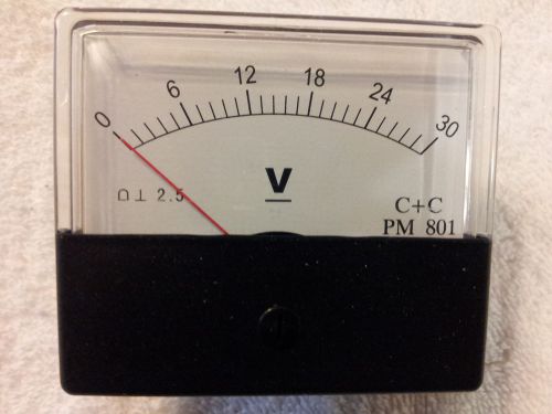 Rectangle Analog Volt Panel Meter Gauge DC 30V