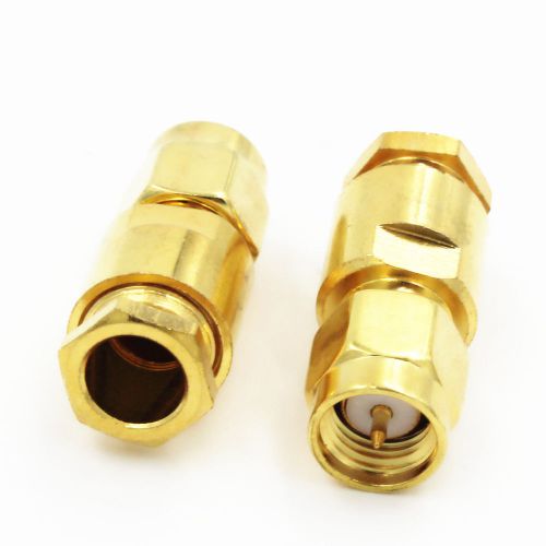 10pcs sma male plug clamp rg58 rg142 lmr195 rg400 rf connector for sale