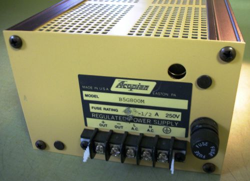 ACOPIAN ..MODEL B5G800M .. REGULATED POWER SUPPLY ..1 1/2 AMP 250V ..GUARANTEEED