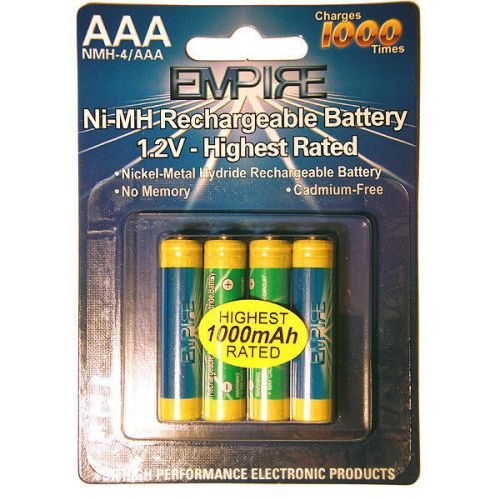 4 PK AAA NIMH 1000MAH FOR MOTOROLA MINITER MINITOR III MINITOR IV PAGER BATTERY