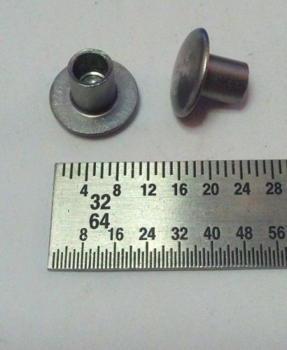 977  5/32&#034;d x 7/32&#034;l  x 3/32&#034; oval hd.semi/tub rivet stainless steel   16 for sale