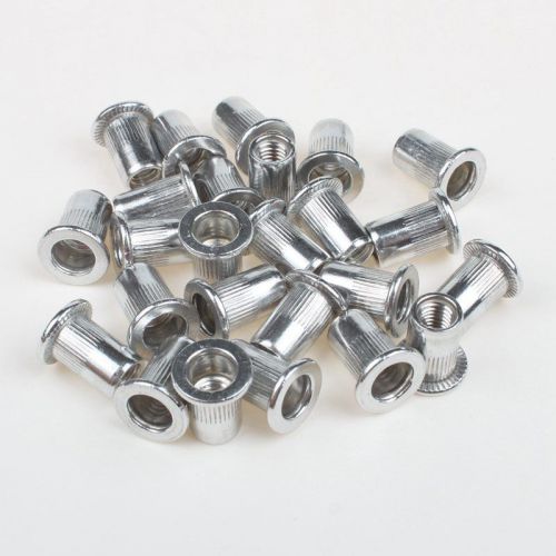 25pcs silver flat head rivet nut m5/m6/m8/m10  inserts nutsert for sale