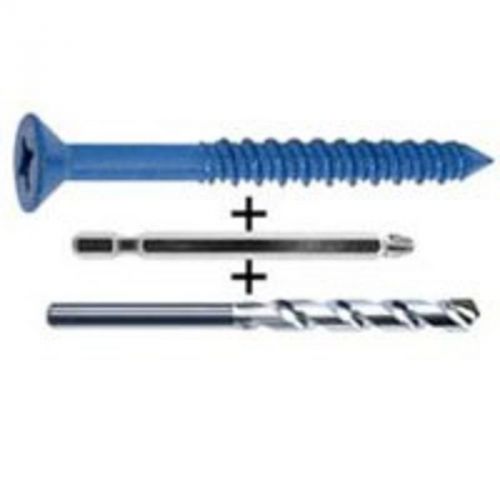 Scr Cncrt 1/4In 2-3/4In Flt COBRA ANCHORS Masonry Screws 633T Heat Treated Steel