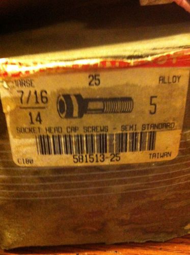 94 PIECES 7/16&#034;-14 X 3  SOCKET HEAD CAP SCREW BRIGHTON BEST