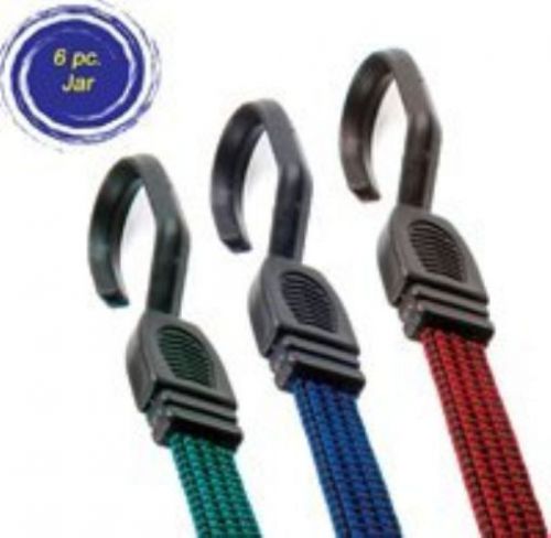 NEW Highland (9002900) Fat Strap Bungee Cord Assortment - 6 Piece