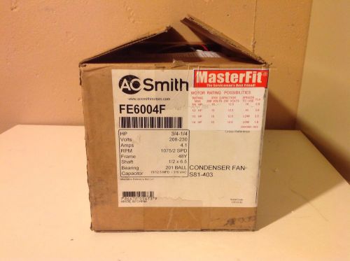 AO Smith FE6004 Condenser Motor, BrandNew, With Capacator, Master Fit