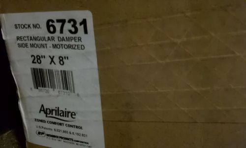 NEW   Aprilaire Motorized  Vent Damper   HVAC 28 X 8    # 6731   SIDE MOUNT