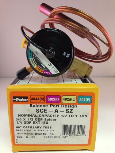 Parker/sporlan sce-a-sz txv valve 404a 1/2 -1 ton low temp sweat 3/8x1/2 ext eq for sale