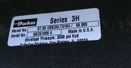 Large parker hydraulic cylinder - series 3h - 7&#034; bore  &amp; 50&#034; stroke - new! save! for sale