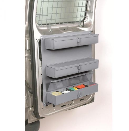 Covered tray door storage unit for interior van door from american van for sale