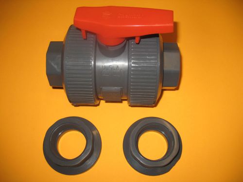 Ball valve 2&#034; pvc nibco chemtrol u45tb-v ma930ud tru-bloc modlel d for sale