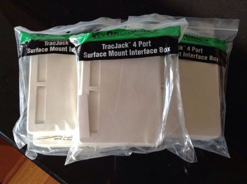 Lot of 5 Ortronics TracJack Surface Mount Box to 4 modules Fog White OR-40400055
