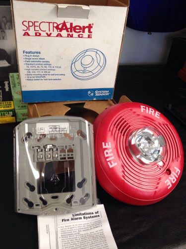 (2) SpectrAlert Advance System Sensors PC2RH Horn/Strobe Ceiling Mount, Red