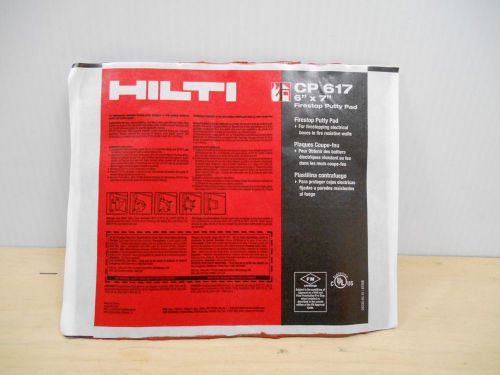 HILTI 309760 CP617 6&#034; X 7&#034; FIRESTOP PUTTY PAD - NEW