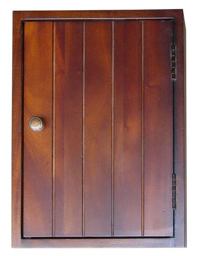 Key holder wall cabinet w bead board front in mahogany [id 25772] for sale