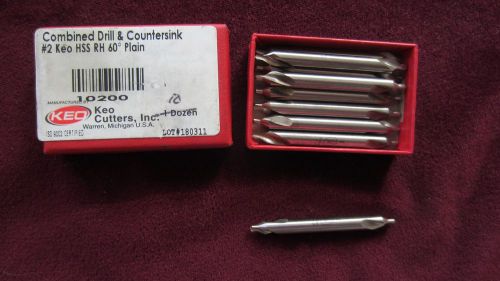 9 New Keo 10200 HSS Steel #2 Center Drills RH 60 Deg Countersink