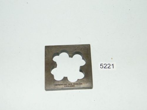 Square American Pipe Die 1 1/4 x 27