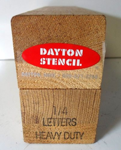 DAYTON STENCIL 1/4&#034; HEAVY DUTY LETTERS