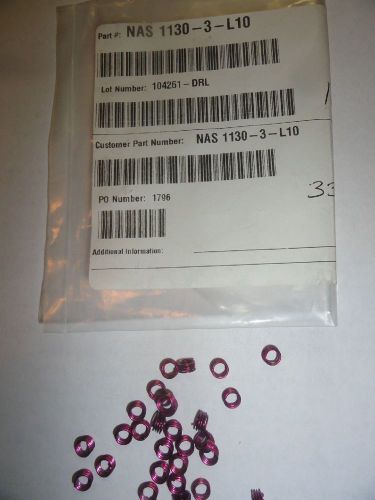 10-32 x 1d (.190&#034;) ss tangless screw lock inserts, nas1130-3-l10 for sale