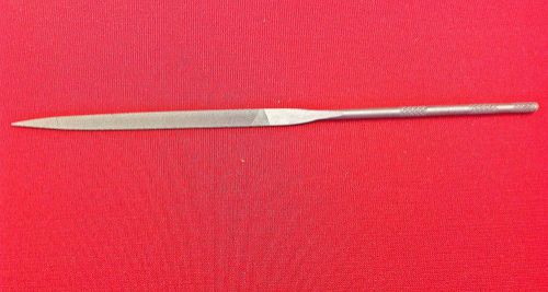 NOS Grobet 31-559 Swiss Pattern Knife File Cut #2 Knurled Handle 6-1/4&#034; x 3/16&#034;