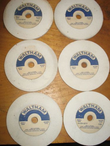 6 - AMERICAN MADE 4 x 1/4 x 1/2 WALTHAM GRINDING WHEELS