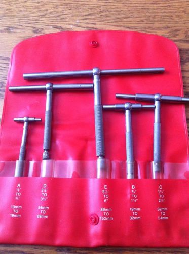 Starrett No.s229g Set Of Five Telescoping Gages