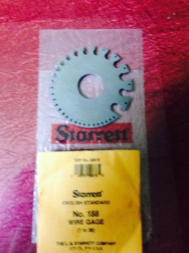 STARRETT NO. 188  ENGLISH STANDARD WIRE GAGE -NO RESERVE!