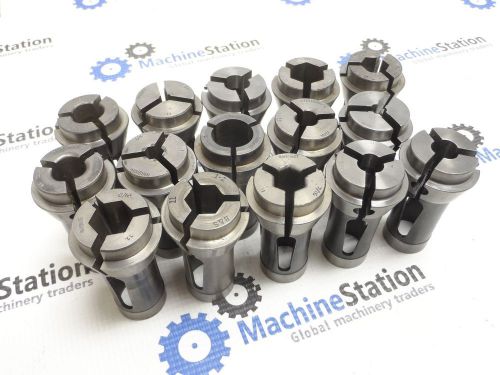 (15) ASSORTED HARDINGE #11 COLLETS 1/4&#034; - 3/4&#034;