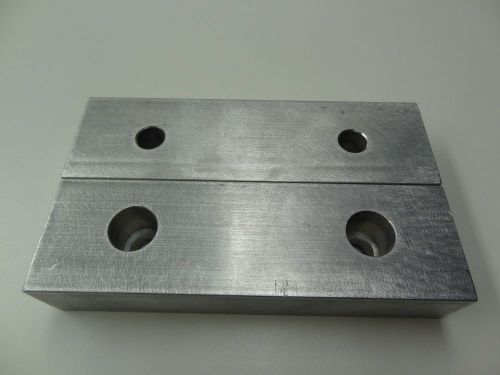 6 3/4&#034; x 2&#034; x 1 1/4&#034; PAIR STANDARD ALUMINUM MACHINABLE SOFT JAWS KURT MILL VISE