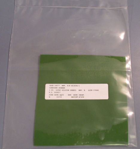 Lt40 silicone rubber sheet 1/16&#034; green 5.5&#034; square b13094-1 new for sale