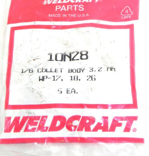 BAG OF 5 NEW WELDCRAFT 10N28 1/8 COLLET BODY 3.2MM