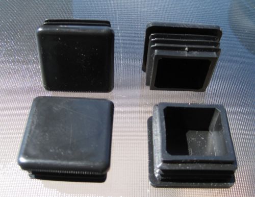 50 - 1 1/2&#034; square tubing plastic plug, 1-1/2 inch cap 10-14 ga insert 11/2 1.5&#034; for sale