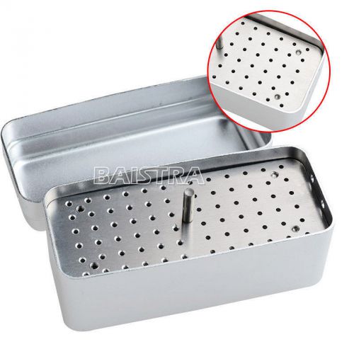 Dental autoclave bur disinfection box two uses sliver color 72 holes for sale