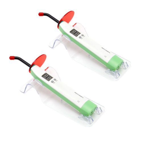 US 2pc New Wireless LED Curing Light Lamp Dental Orthodontics 1200MV T6 green