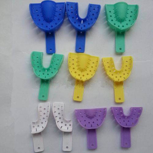 10 pcs (5 pairs) autoclavable colored dental impression trays sets free shipping for sale