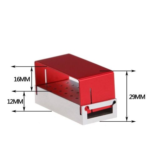 Sale! Dental Burs Holder Disinfection Box Block Aluminium 20 Holes Autoclave