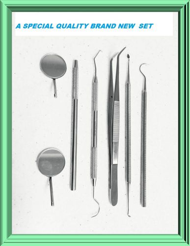 Dental Tartar Calculus Plaque Remover Tooth Scraper,Scaler Mirrors Set     L@@K