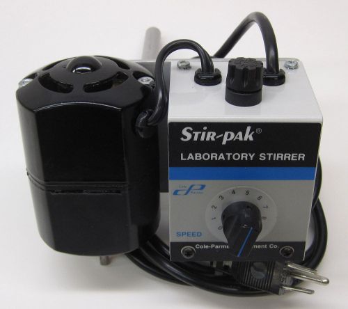 COLE-PARMER STIR-PAK LABORATORY STIRRER 115VAC 0.07HP 500-10,000RPM 4554-00