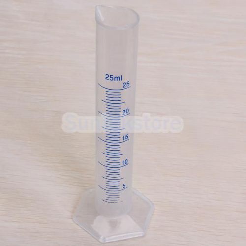 25ml Transparent Plastic Kitchen Graduated Lab Test Measuring Cylinder Tool