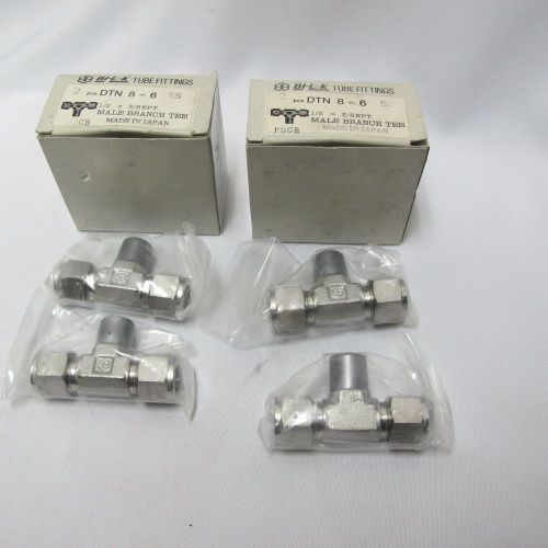 4ea new bi-lok/swagelok. 1/2&#034; x 3/8&#034;npt ss male branch tees for sale