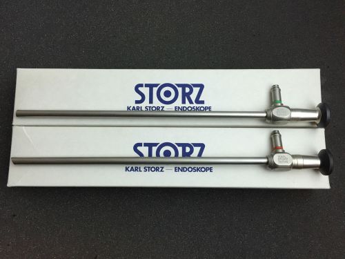 set of 2 STORZ 26003BA &amp; 26003AA Laproscope 10mm 30° &amp; 0° Hopkin II Autoclavable