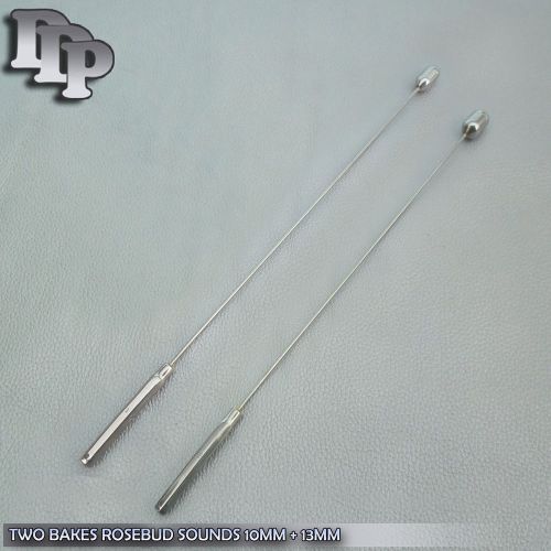 Two Pcs Bakes Rosebud Urethral Sounds 10MM &amp; 13MM