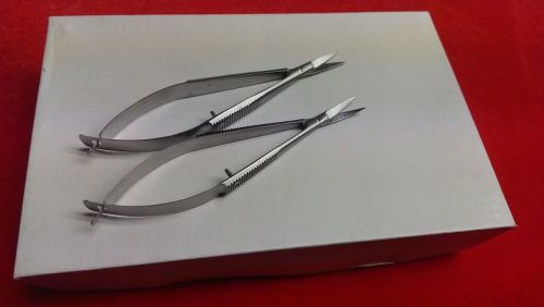 2 PCC O.R GRADE CASTROVIEJO MICRO SCISSORS 4.5&#034; CVD+STR  SURGICAL INSTRUMENTS