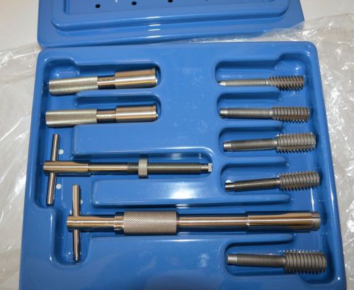 New Unilab 9 PC Otero Threaded Bone Dowel Instruments in case