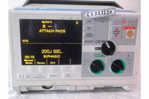 Zoll m series biphasic, pacing, 3 lead, ecg, spo2 analyze monitor gc!!! for sale