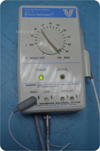 BIRTCHER 733 HYFRECATOR SOLID STATE ELECTRO-SURGERY UNIT ESU @