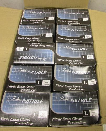 Lot of 10 Pulse Powder-Free Nitrile Exam Gloves Large