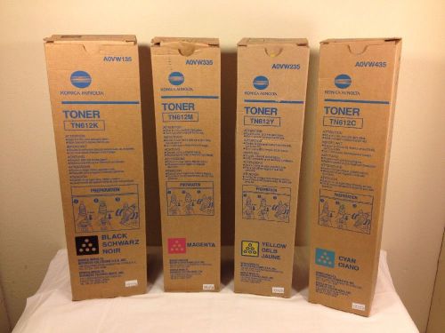 Used Konica Minolta Bizhub Color Copier Toner TN612C / TN612M / TN612Y / TN612K